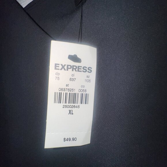 ✨ Express Black Draped Asymmetrical Top | XL | NWT ✨ - Picture 5 of 7